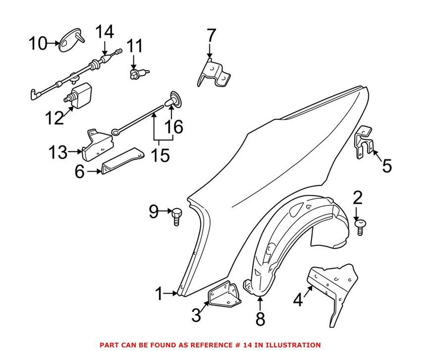 BMW Central Locking Cable 51258242674